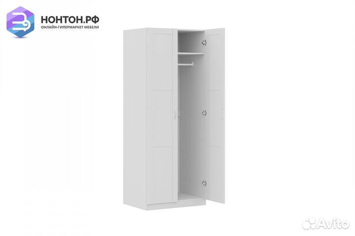 Шкаф двухстворчатый Пегас белый