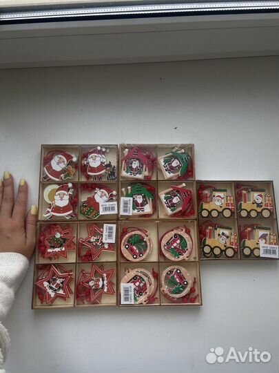 Елочные деревянные игрушки