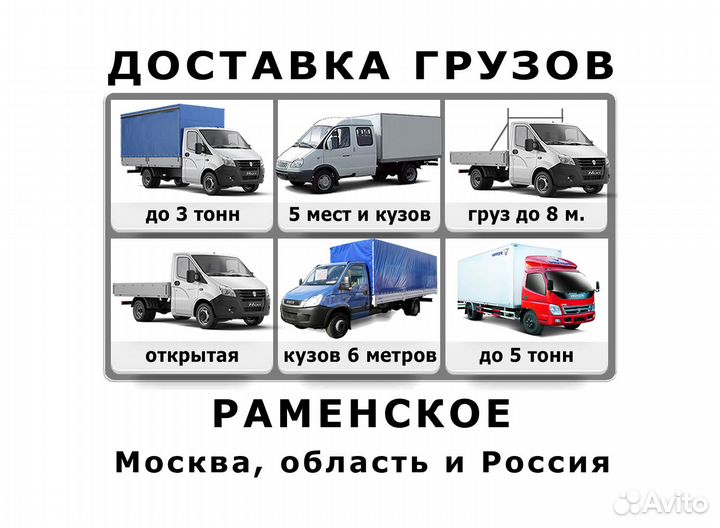 Грузоперевозки - Раменское