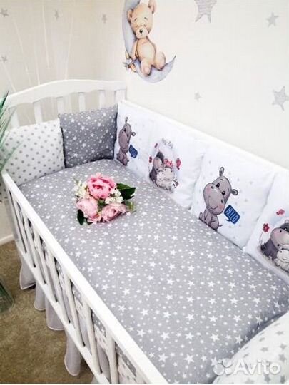 Бортики в кроватку для новорожденных