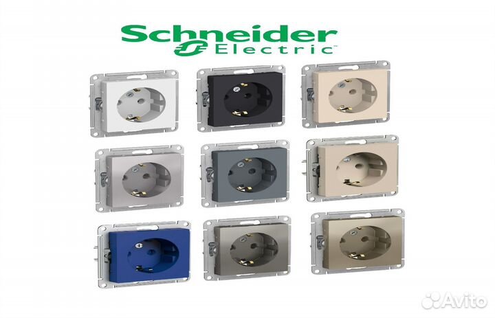 Розетки Schneider electric Atlas design