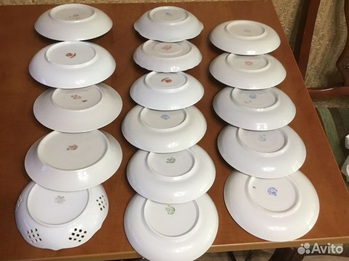 Блюдца СССР сахарница Васильки