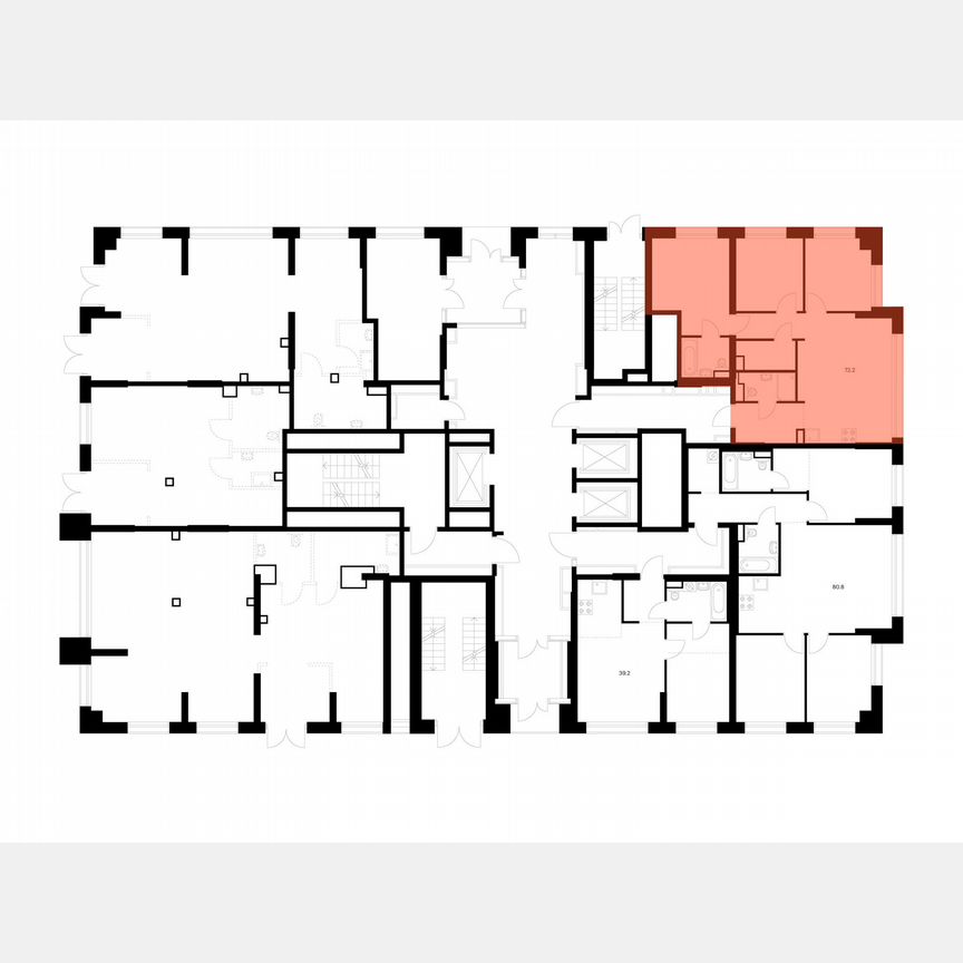 3-к. квартира, 72,2 м², 1/23 эт.