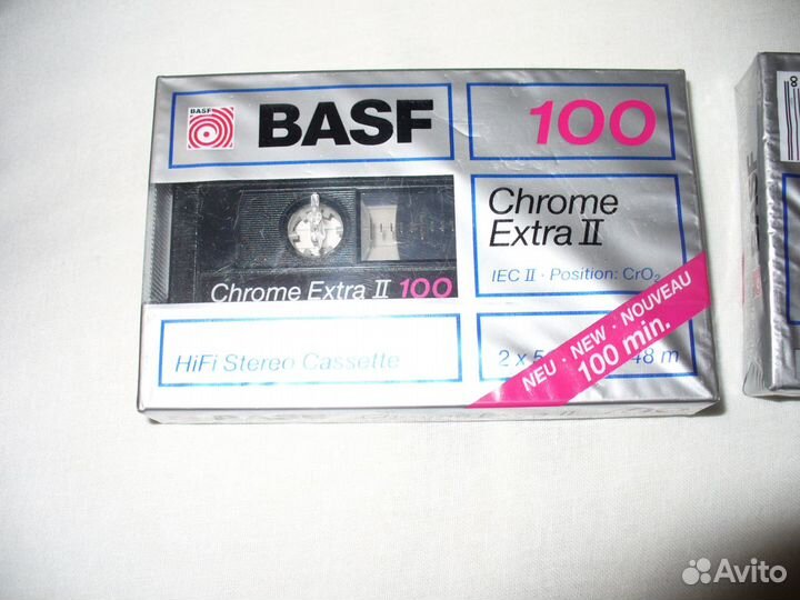 Новые Ретро Аудиокассеты Basf Chrome Extra 2