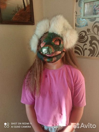 Маска раптора папье маше