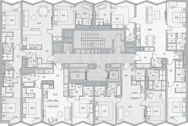 3-к. квартира, 103,9 м², 4/22 эт.