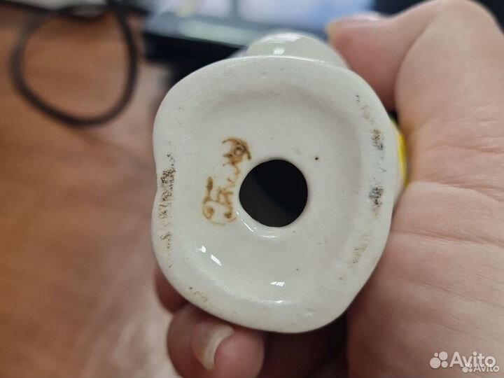 Статуэтки СССР олимпийский мишка Дулёво, Гжель