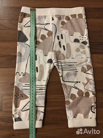 Бежевый костюм Некст в рубчик, размер 74