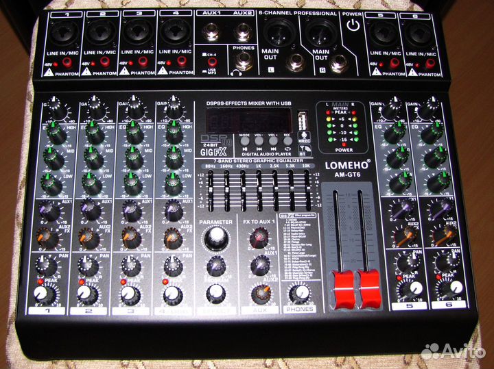 Микшер Lomeho GT6-Pro Микшерный пульт Блюту FX USB