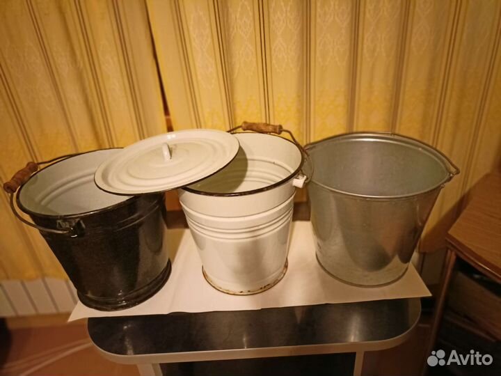 Ведра эмалированные и оцинкованное СССР