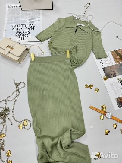 Костюм двойка женский с юбкой