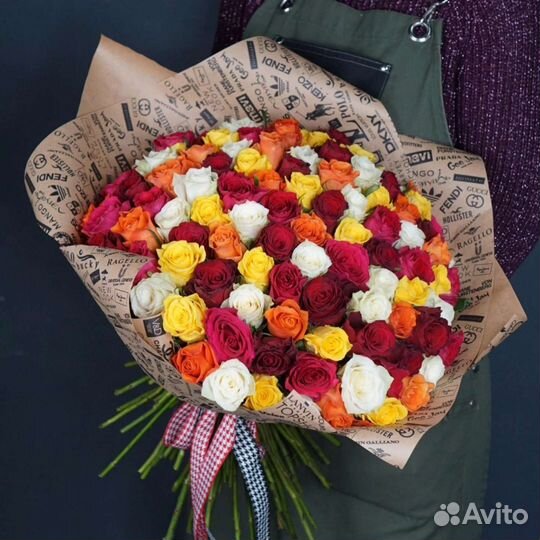 Цветы розы букет