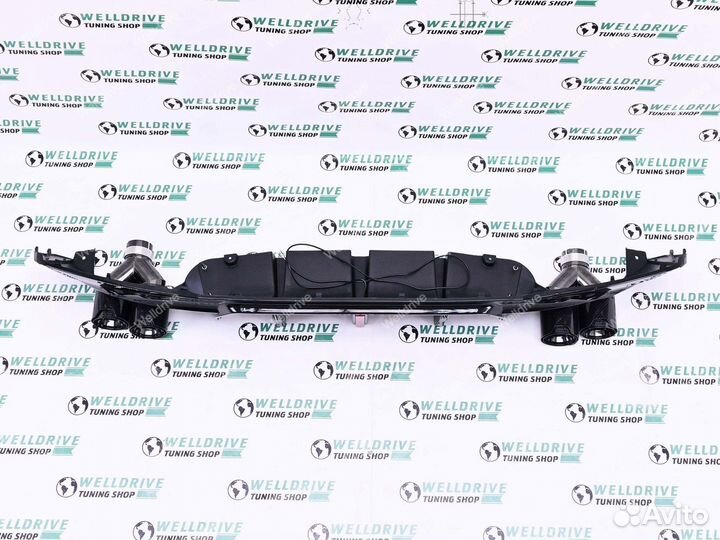 Диффузор BMW 5 G30 M5 с LED стопом насадки 89М