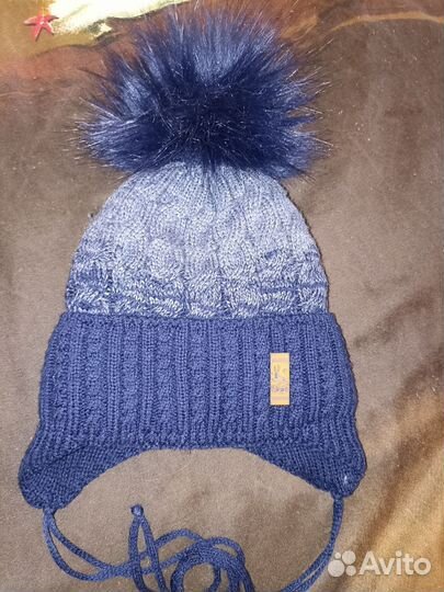Шапка зимняя для мальчика 1-2 года