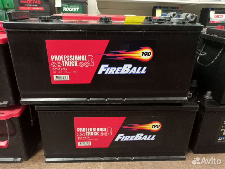 Аккумулятор грузовой Fire Ball 190Ah пп Болт