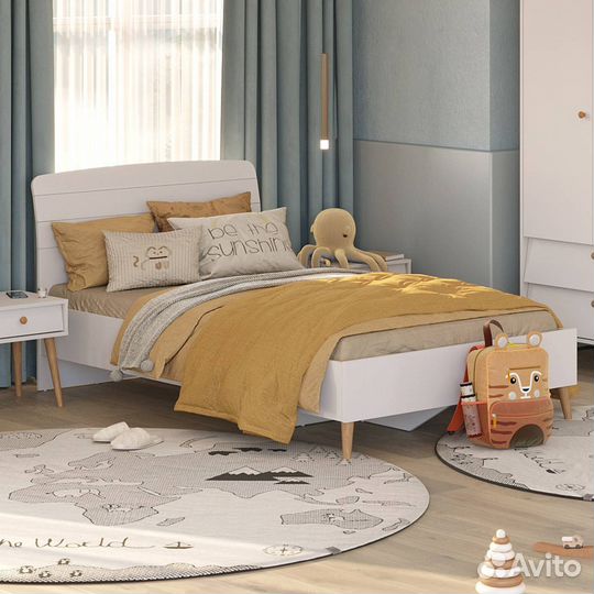 Кровать 1200 Афина 4-22905, цвет кашемир серый, 123,6х210,2х95,7 см