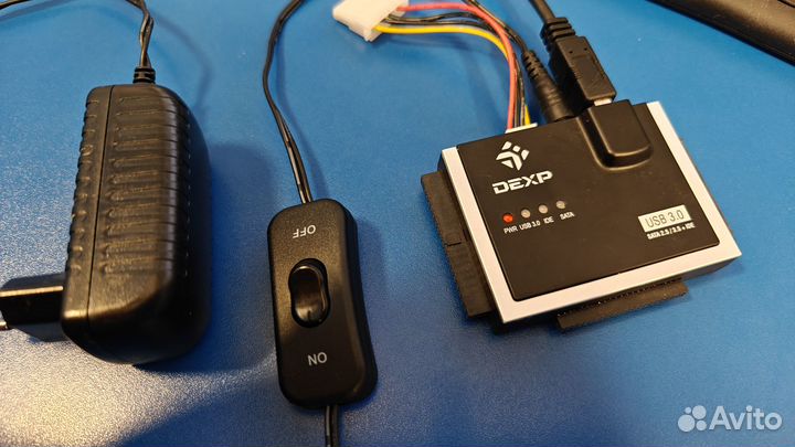 Внешний USB 3.0 адаптер HDD SSD с питанием