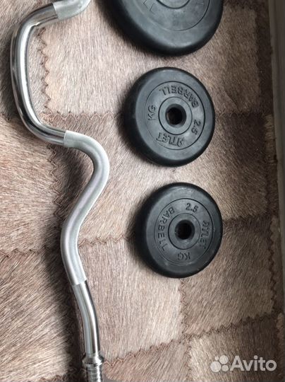 Штанга с блинами новая