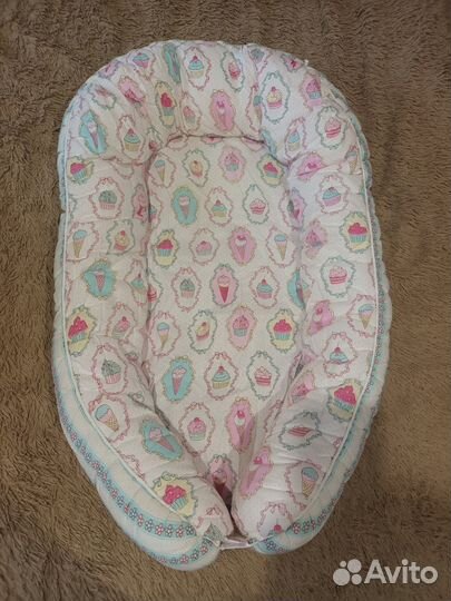 Бортик косичка Кокон гнездо для новорожденных