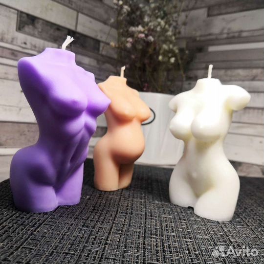 Свечи торс / подарок на 8 марта / свечи силуэт / с