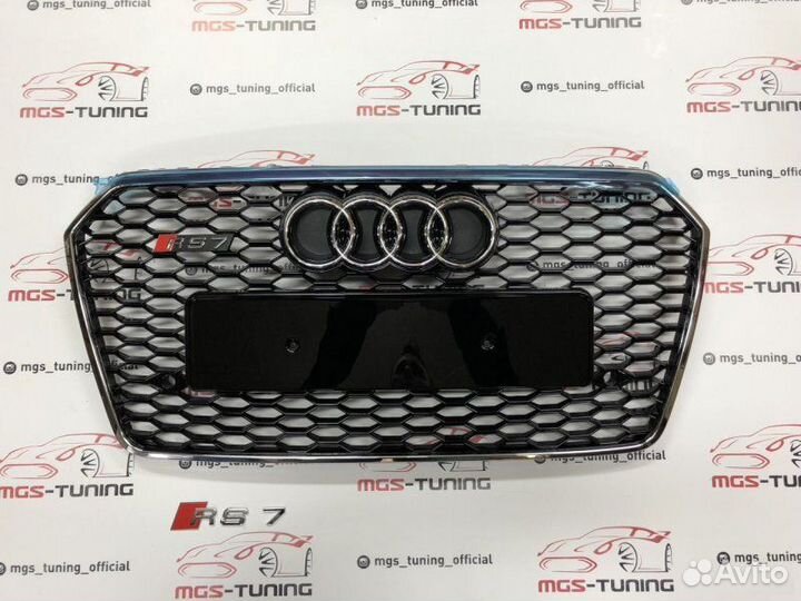 Решетка на Audi A7 14-17 гг. в стиле RS7 дизайн 1
