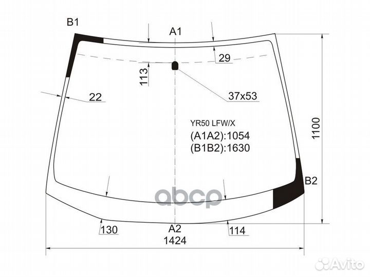 Стекло лобовое toyota noah/voxy 01-07 yr50lfwx XYG