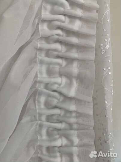 Тюль шифон с вышивкой