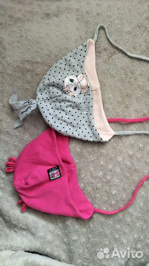 Шапки демисезонные на девочку 44-46