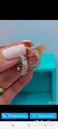 Серьги из белого золота с бриллиантами