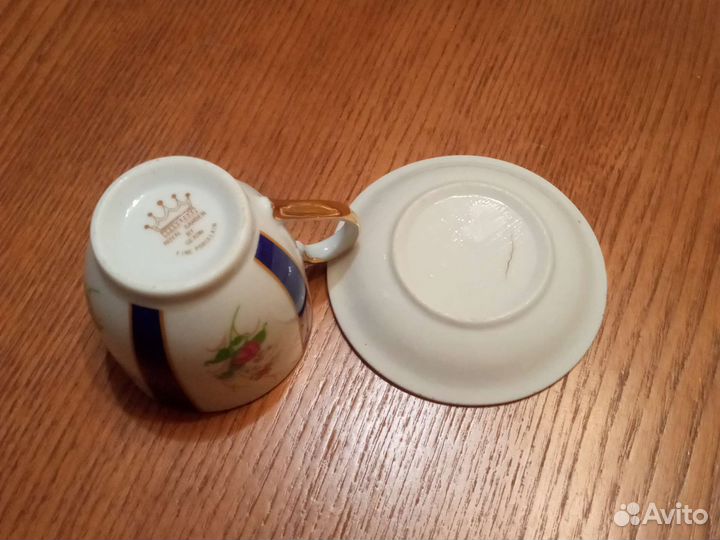 Чашка с блюдцем фарфор
