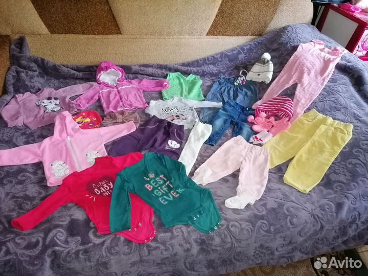 Вещи пакетом на девочку 80 86 осень