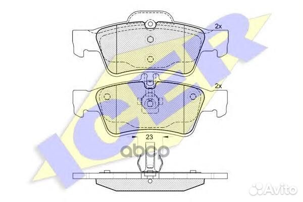 Колодки торм.диск.задн. mb w211 181576 Icer