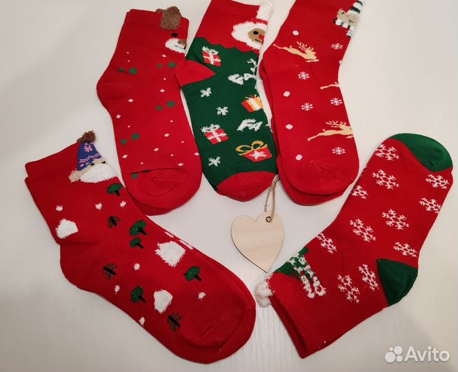 Носки новогодние женские 5 пар