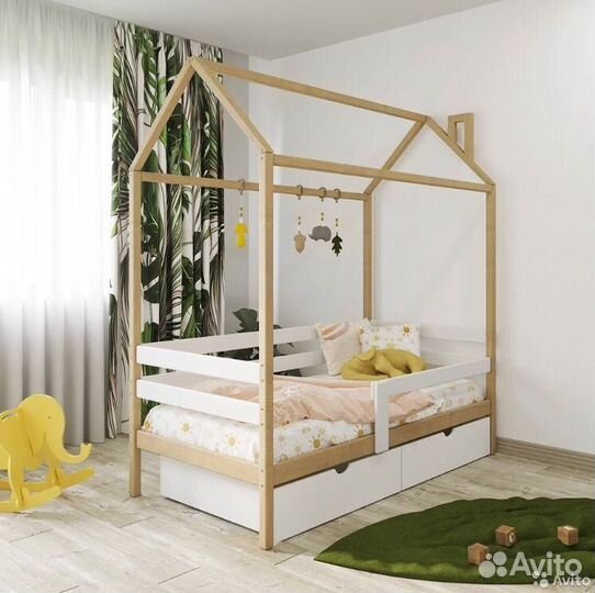 Кровать домик комбинированная 190х80