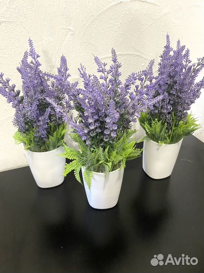 Искусственная трава в горшке Осока, цветы