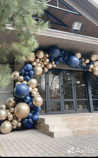 Оформление магазина гирлянда из шаров, арка из шар