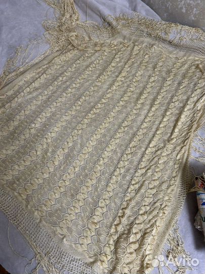 Шаль старинная шелк