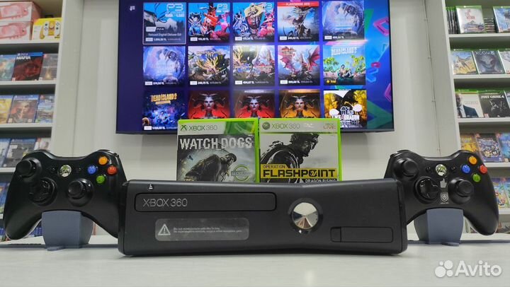 XBox 360 с кучей игр прошит