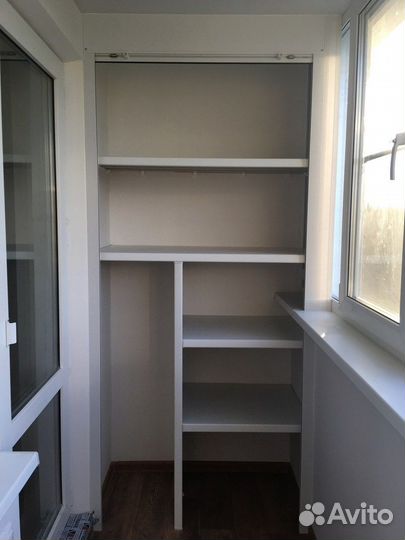 Шкаф с рольставнями на балкон на заказ с гарантией