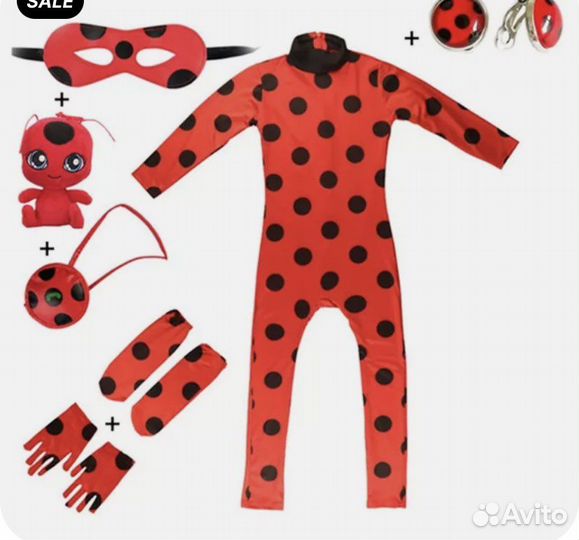 Костюм Леди Баг, клипсы