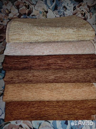 Отрезы мебельной ткани кожзам, рогожка пактом