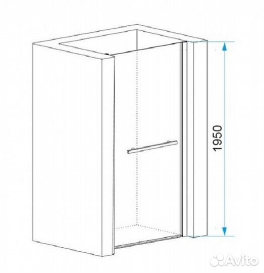 Душевая дверь RGW Passage PA-103W 80 см стекло мат