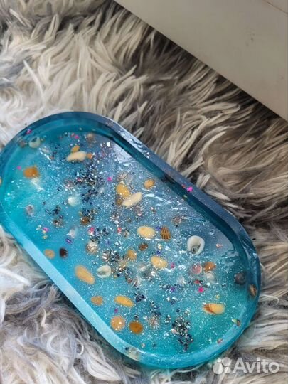 Поднос из эпоксидной смолы