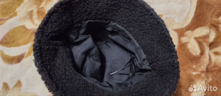 Осенняя плюшевая тёплая панама