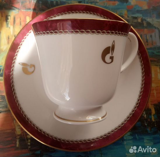 Чайная, кофейная пара фарфор Англия medici