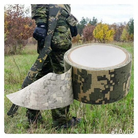Камуфляжная клейкая лента тканевая 50 мм х 10 м