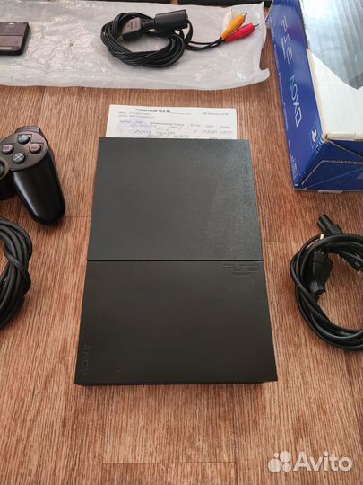 Sony PS2 Super Slim Прошитая, Коробка, 10 Дисков