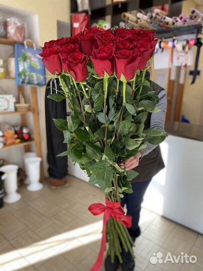 Большие розы. Розы гиганты. Красные розы. Доставка