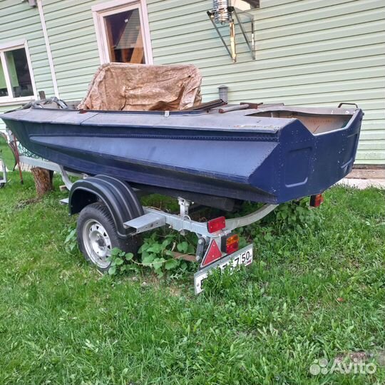 Обь 1 Nisan Marine прицеп