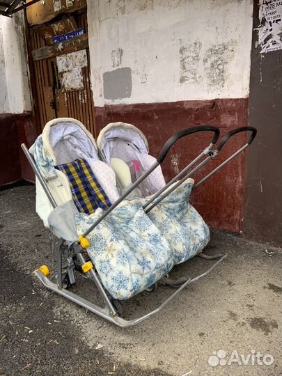 Детские санки для двойни